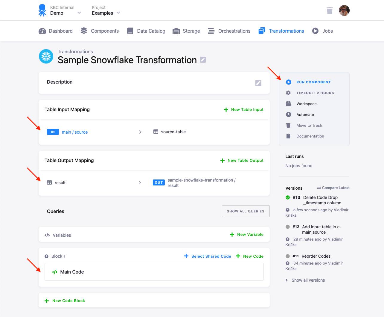 Screenshot - Sample Transformation